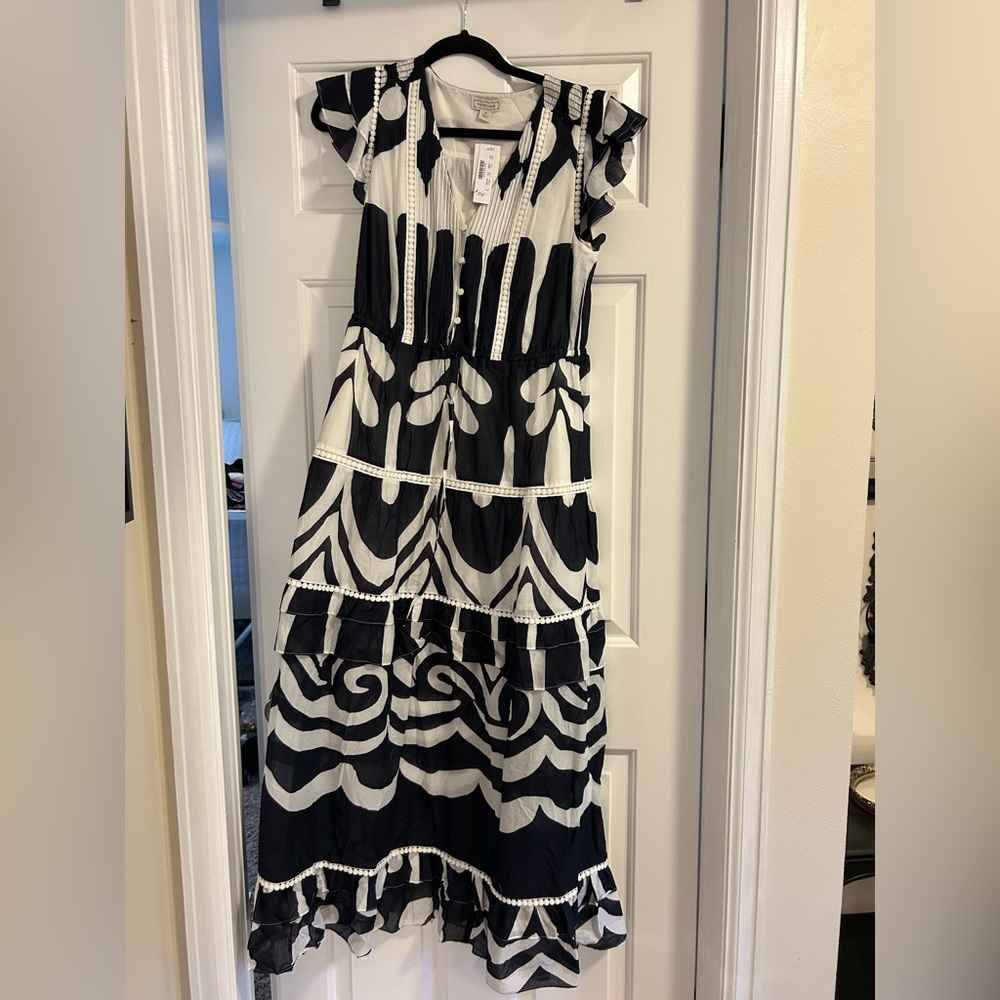 Point Sur flutter-sleeve maxidress in Ratti wave J Crew Dress, New With Tags!NWT